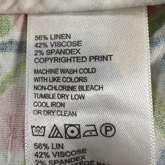 Tommy Bahama‎ linen blend basket weave print above knee skirt woman's size 2 - Picture 5 of 7